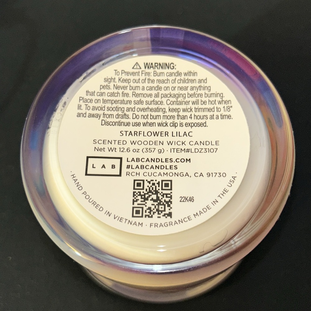 NWT LAB CANDLES STARFLOWER LILAC - Picture 6 of 8
